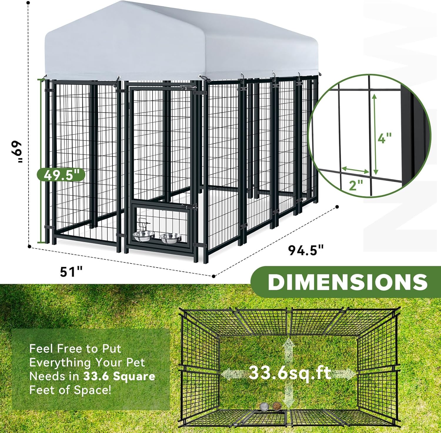 Ultimate Comfort: Oranland 8x4x6FT Heavy Duty Outdoor Dog Kennel Review