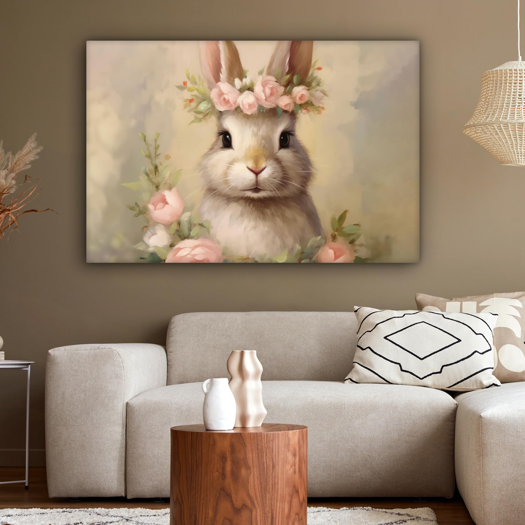 MuchoWow Canvas Schilderij 120x80cm Amandelbloesem Kunst Van | Leen Bakker