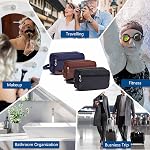Toiletry Bag for Men, Veyarien Portable Travel Wash Bags, Water-Resistant Shaving Bag Gym Shower Bathroom Bag Dopp Kit Make Up Bag Toiletries Accessories Organizer (Navy Blue)