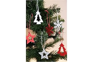 Star Shape Christmas Clear Ornaments Bulk 6PCS Christmas Ornament