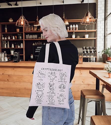 Miniatura 3 de G2TUP Cryptozoology Gifts Kawaii Cryptid Monster Monthman Bolsa reutilizable para zoología misteriosa
