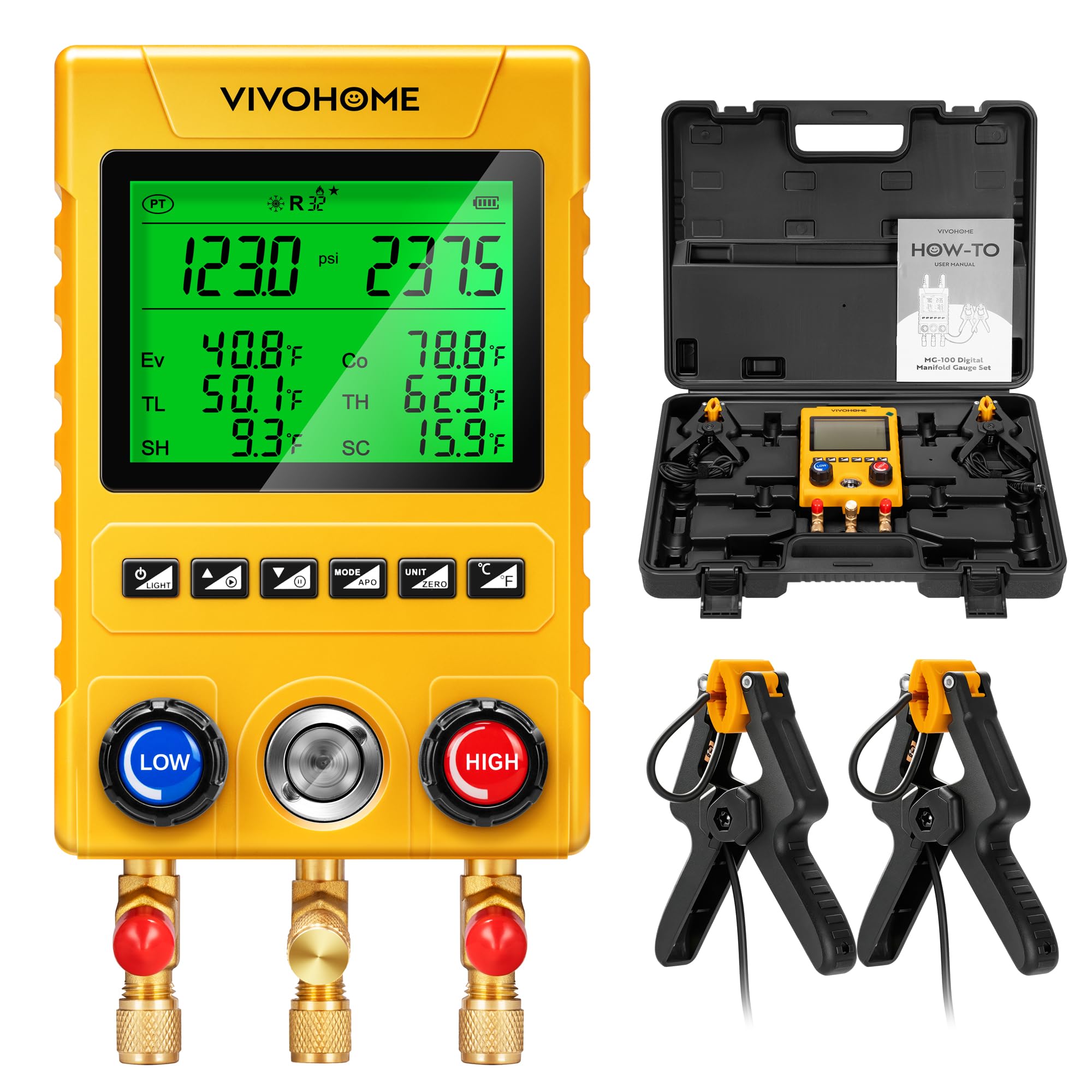 HVAC Manifold Gauges - Digital Refrigerant Gauge -9