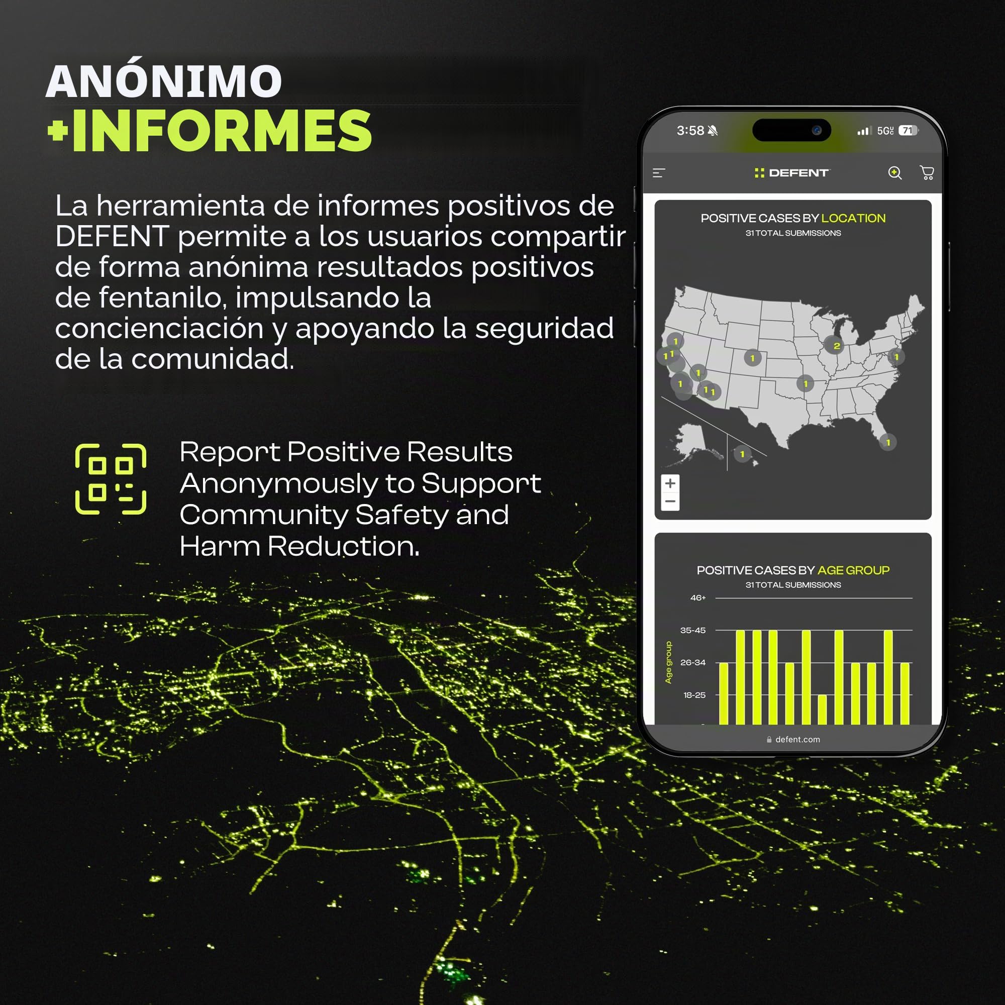 DEFENT Dispositivo de detección de fentanilo todo en uno, nuevo y mejorado, prueba de drogas portátil de un solo uso, para festivales, conciertos, fiestas, universidades, padres, uso antes de Narcan