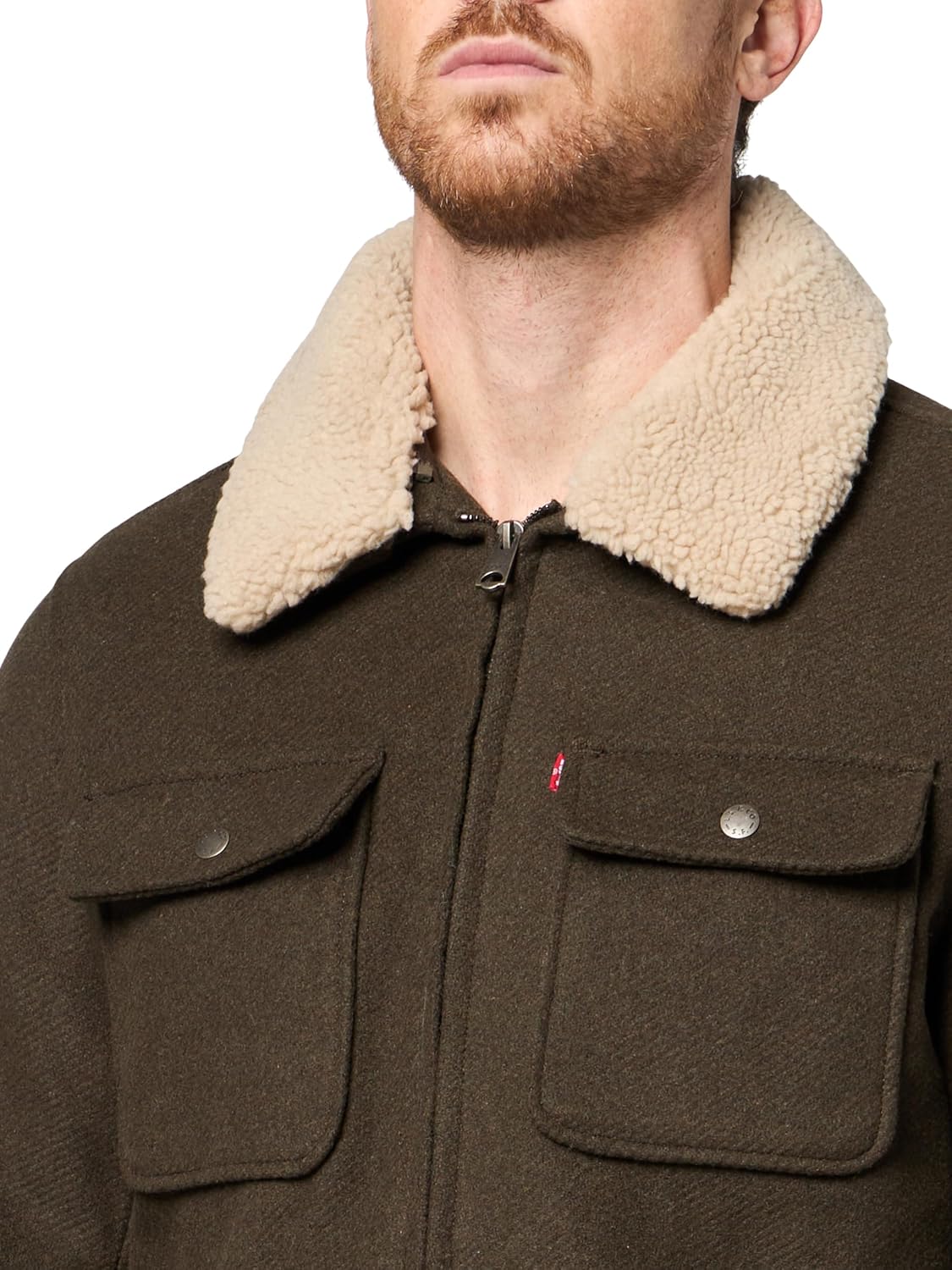 Levi's mens Wool Blend Depot Jacket With Sherpa Collar - Image 3