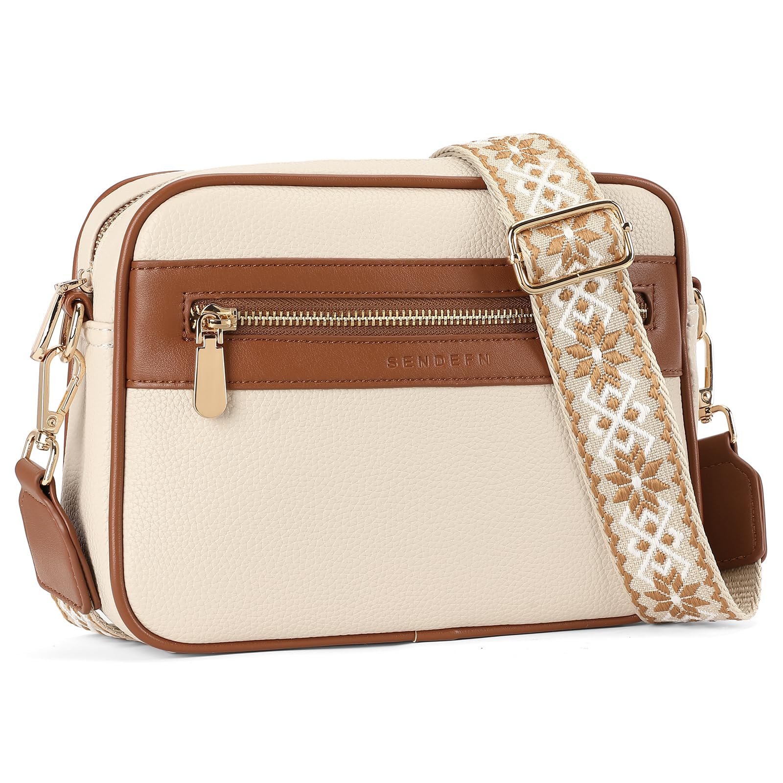 SENDEFN Umhängetasche Damen kleine Crossbody Bag Veganes Led