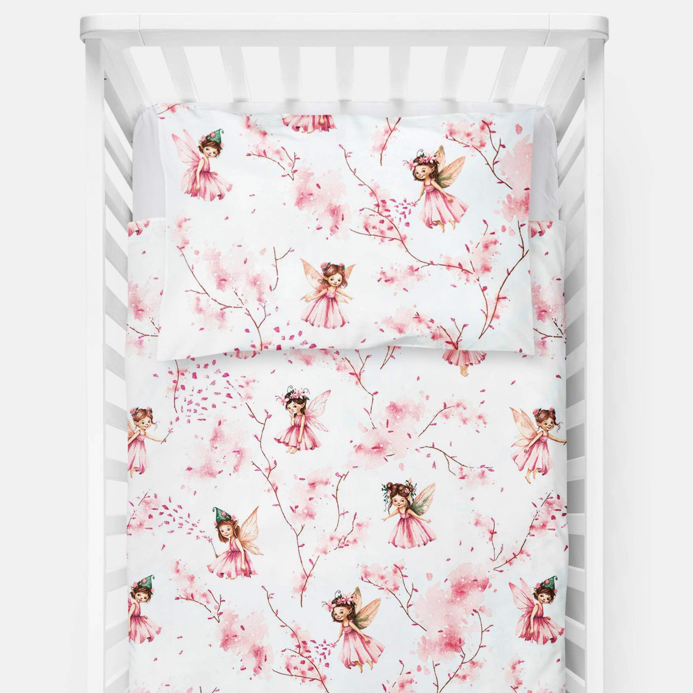 Baby Comfort 4 Piece Junior Bedding Set 150x120 cm Duvet and Pillow with Covers 12M+ (Fairies)