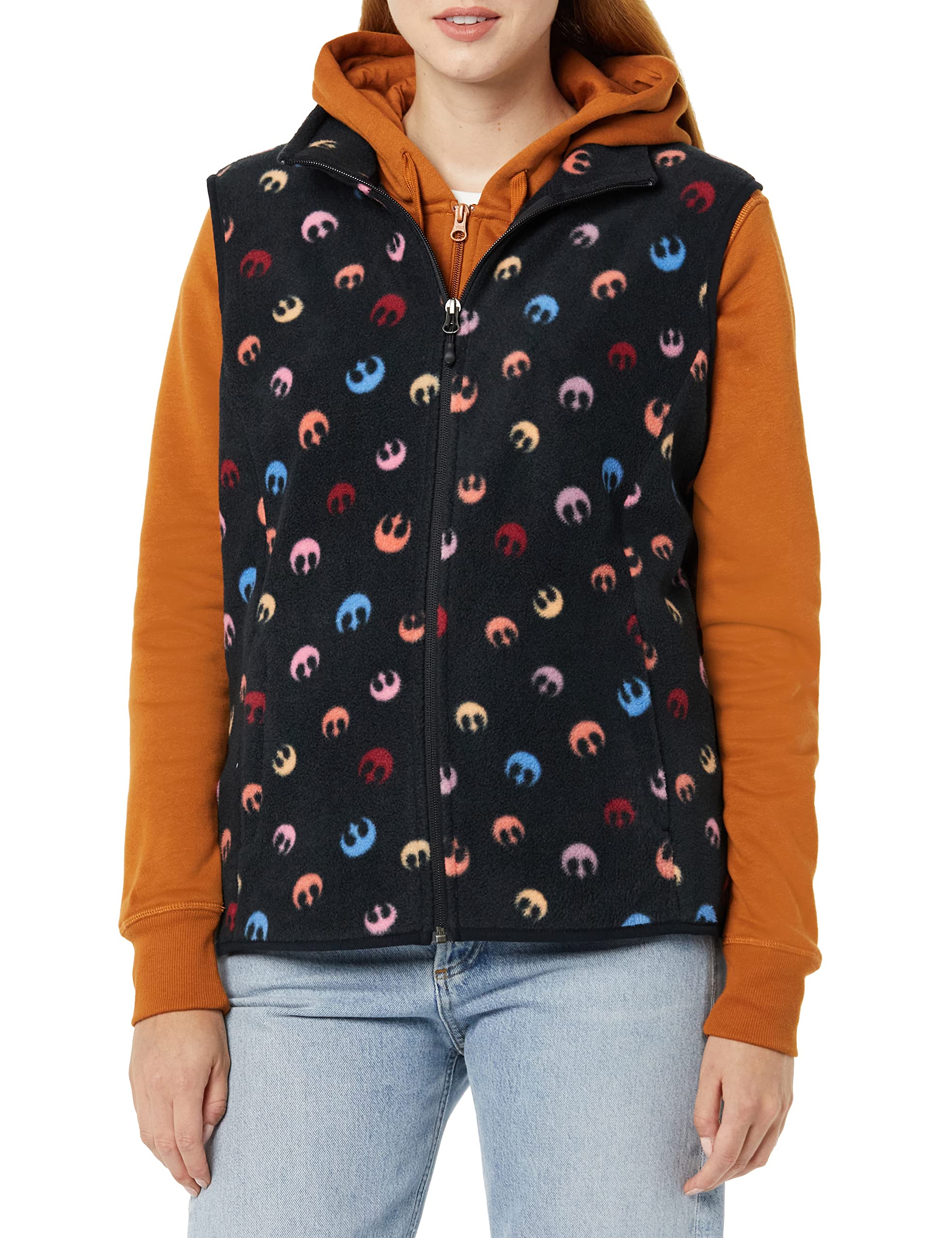 Amazon Essentials Disney | Marvel | Star Wars | Princess Women's Polar Fleece Vest, Star Wars Rebel, X-Large