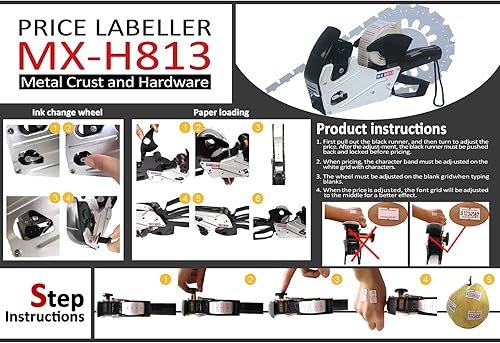 Miniatura 5 de PVC 40 rollos 22000CT precio pistola etiquetas, precio pistola pegatinas para CN-979, MX-5500, NEW-MX5500, MX-H-813 y otras pistolas de precio de 1