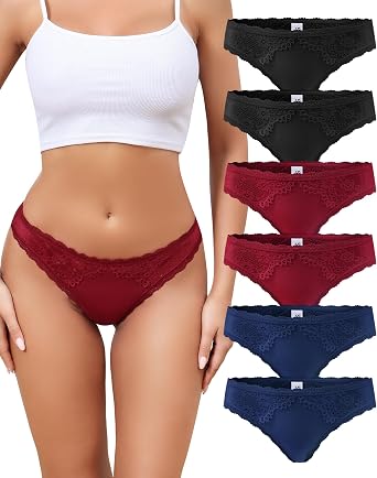 Cotton Thongs For Women Sexy Lace Panties Soft Seamless Underwear