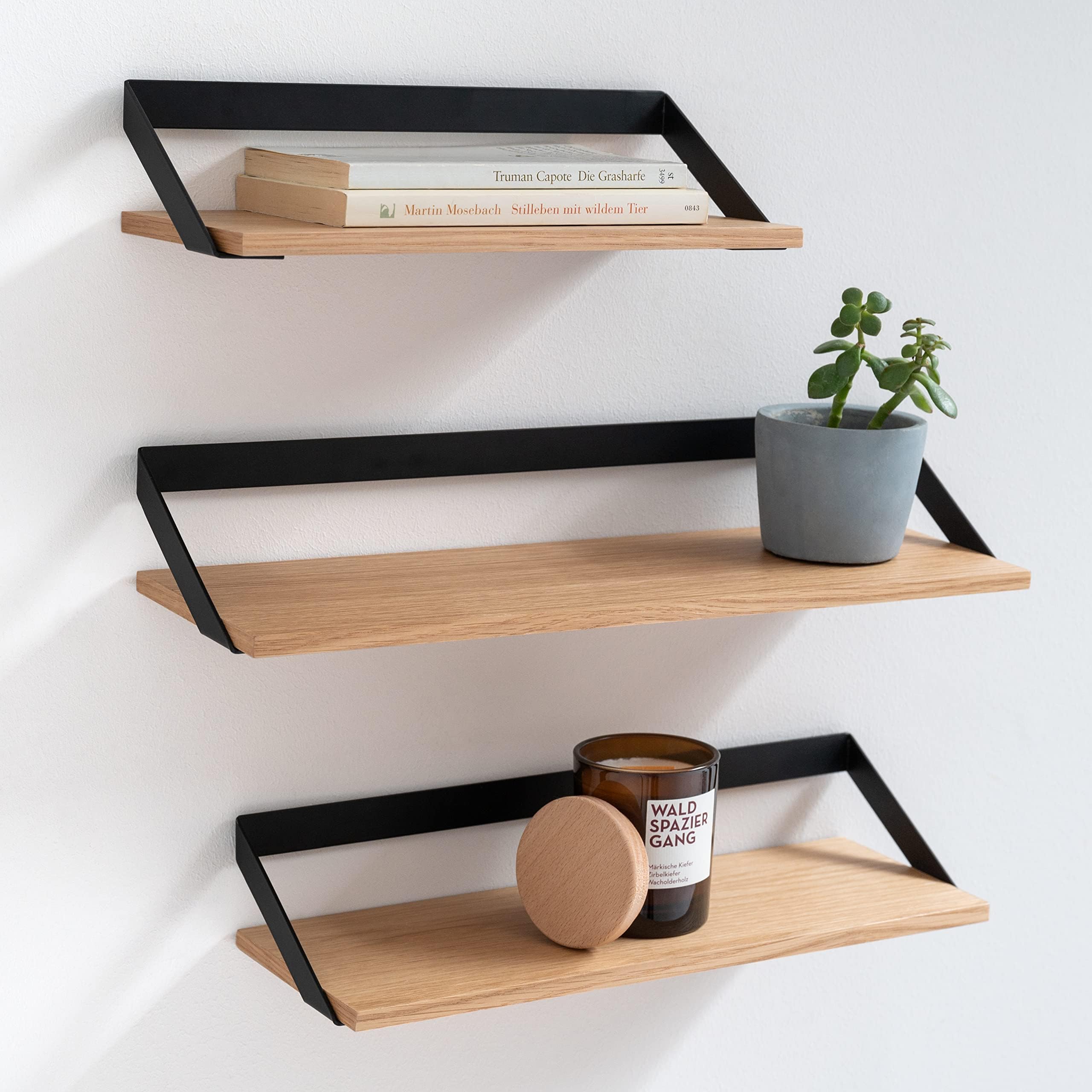 Grande Étagère Murale en Bois Naturel