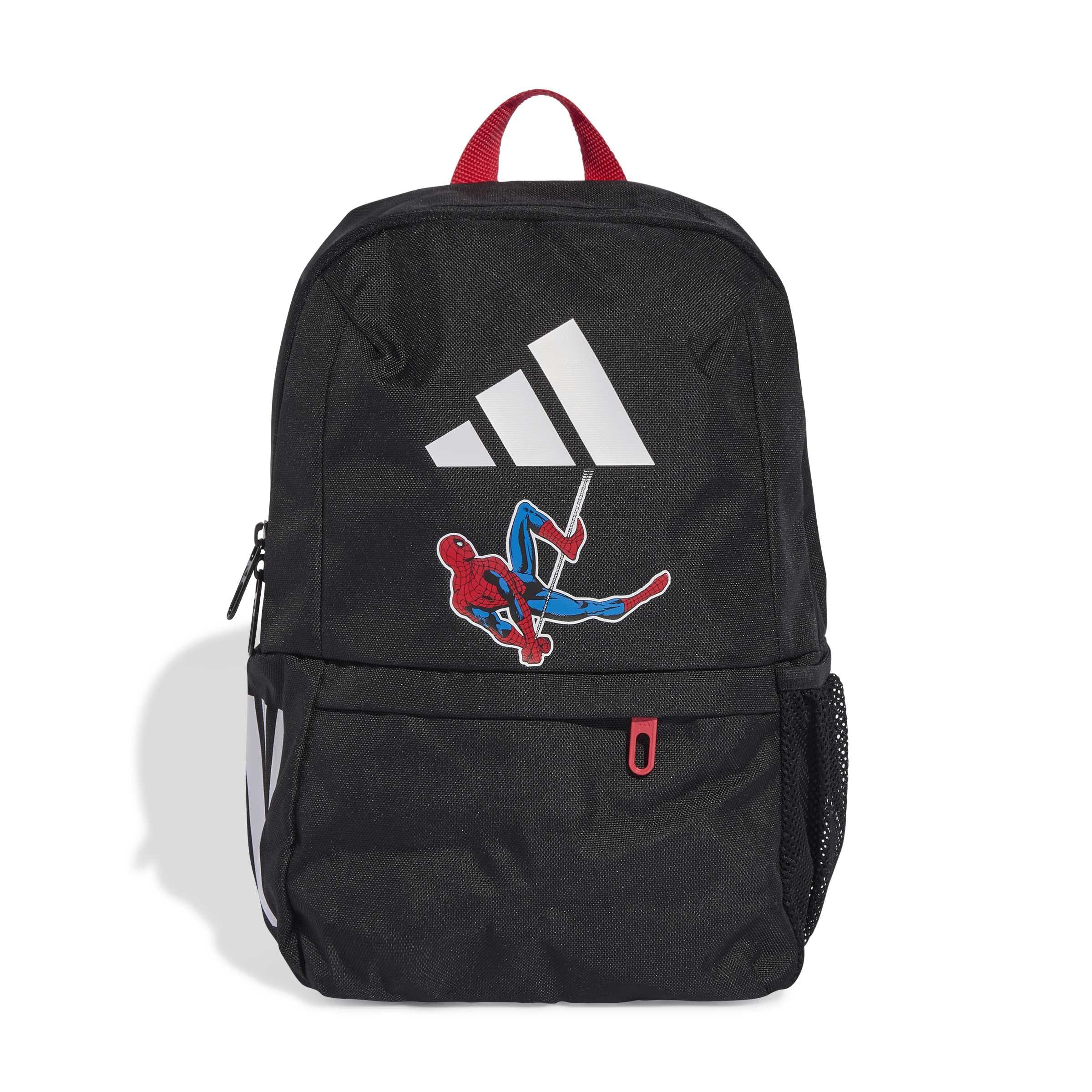 Adidas Unisex Kids Black / White Marvel Spider-Man Backpack Kids, Recycled Polyester, Black