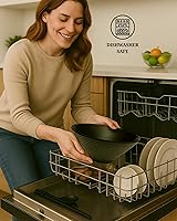 Vista 8 de 2 juegos (6 piezas) de 57 onzas grandes de fideos japoneses para sopa de fideos de ramen japonés de melamina con cuchara a juego y palillos