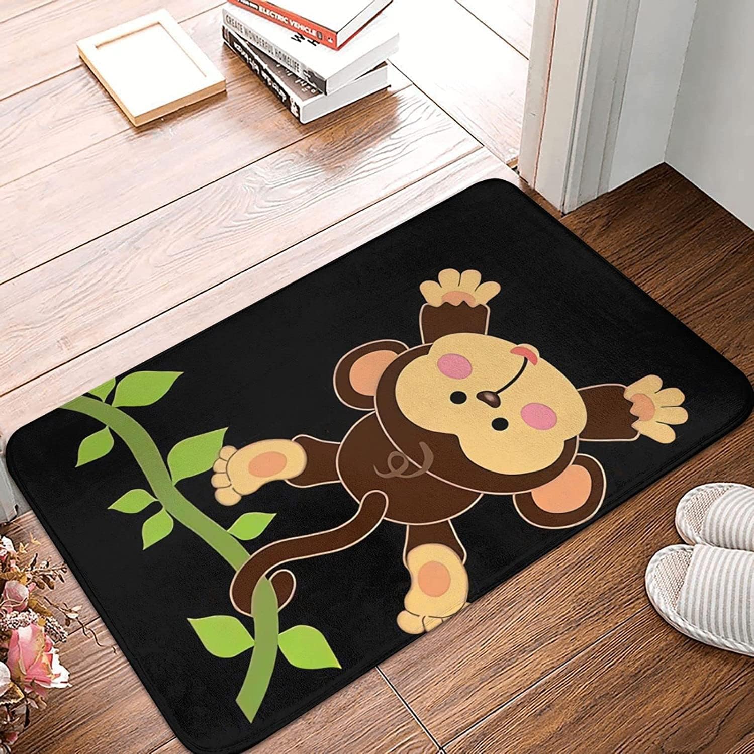 Monkey Non Slip Rubber Backed Entryway Rugs for Indoor Outdoor Entrance Floor Door