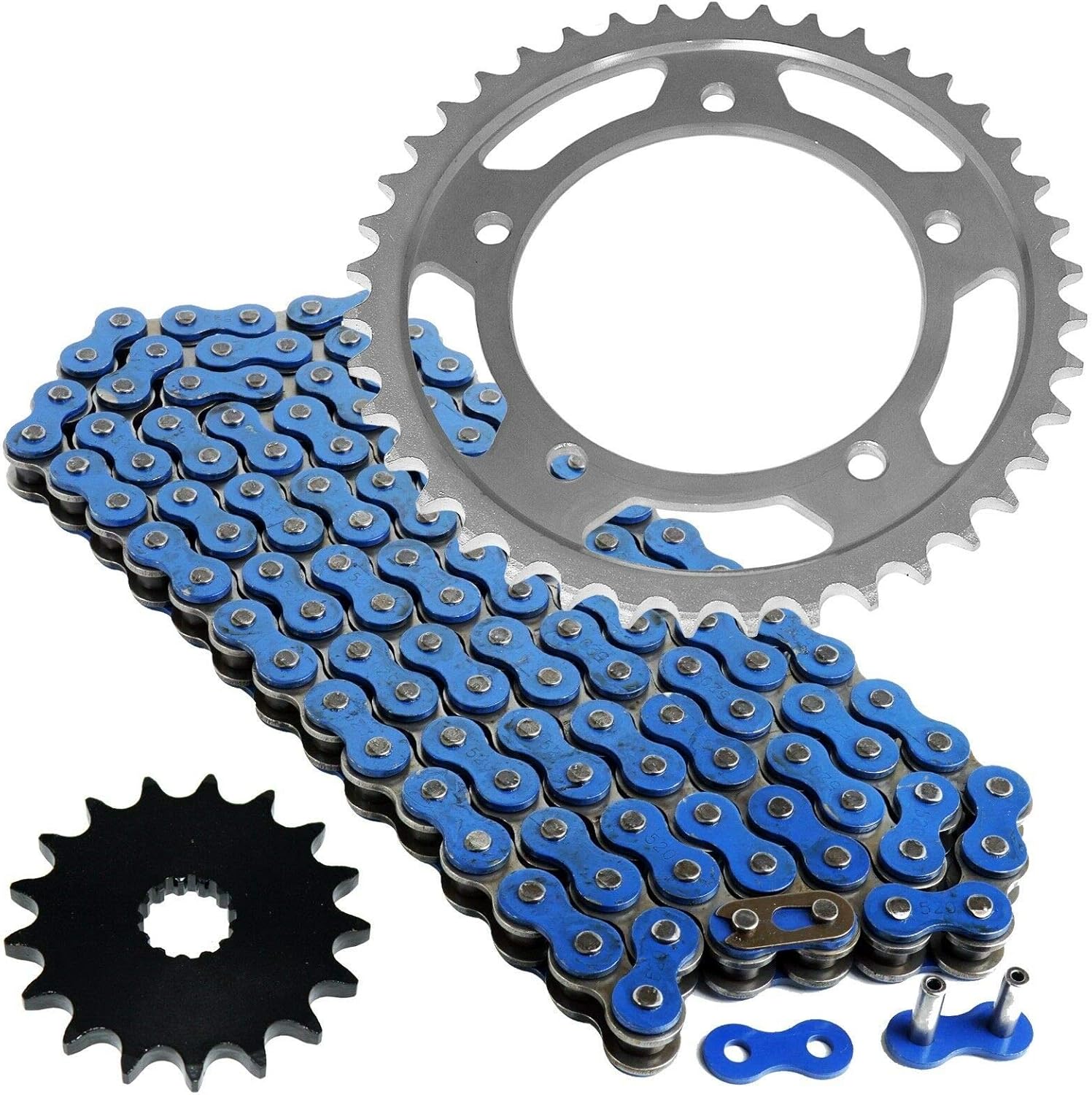Caltric Blue Drive Chain And Sprocket Kit Compatible with