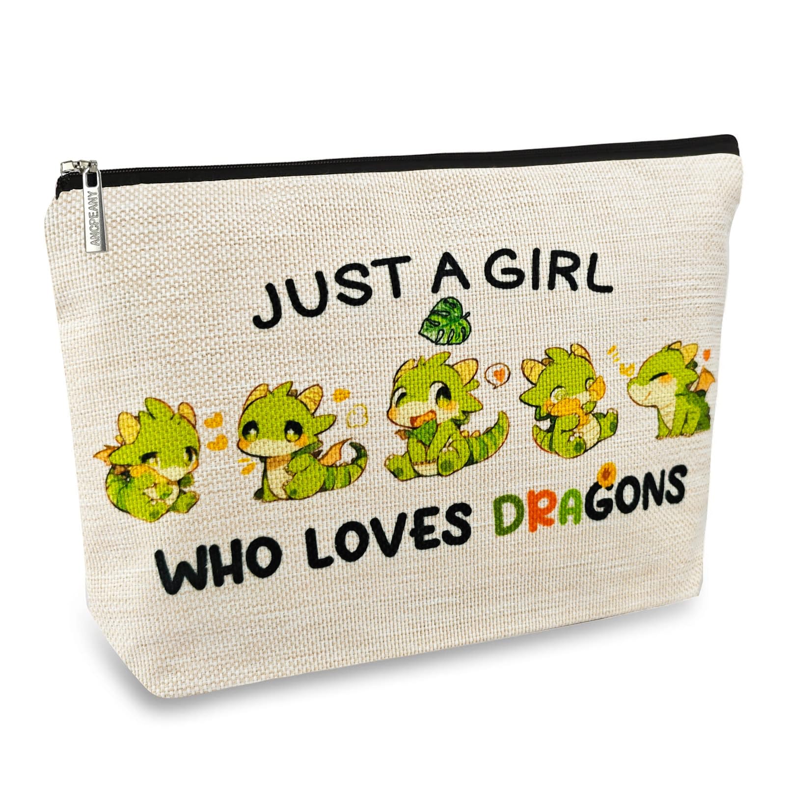 ancpeany Dragon Gifts for Women Makeup Bag, Dragon Decor for Birthday Party Decorations, Dragon Gifts for Girls, Kids, Friend Animal Lovers, Just A