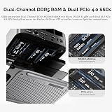 Beelink Mini PC SER8, AMD Ryzen 7 8745HS (8C/16T, jusqu'à 4,9 GHz), 16 Go de RAM DDR5 512 Go M.2 PCIe4.0 SSD, Triple écran 4K, USB4, HDMI, DP1.4, BT5.2, WiFi6, LAN 2,5 G, Mini Ordinateur - 5