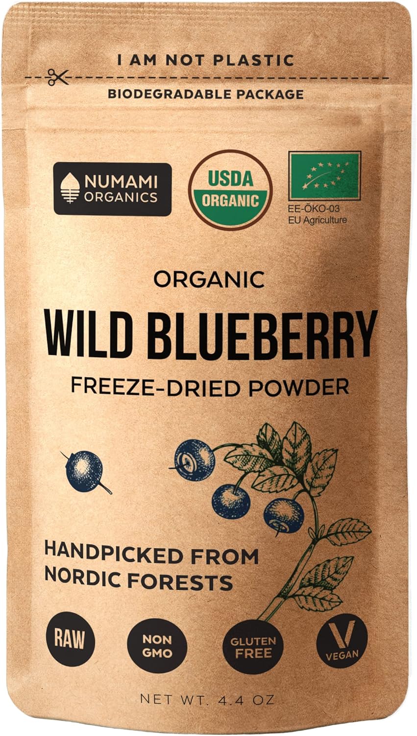 Numami Wild Blueberry Powder Organic, for Smoothies, Baking and