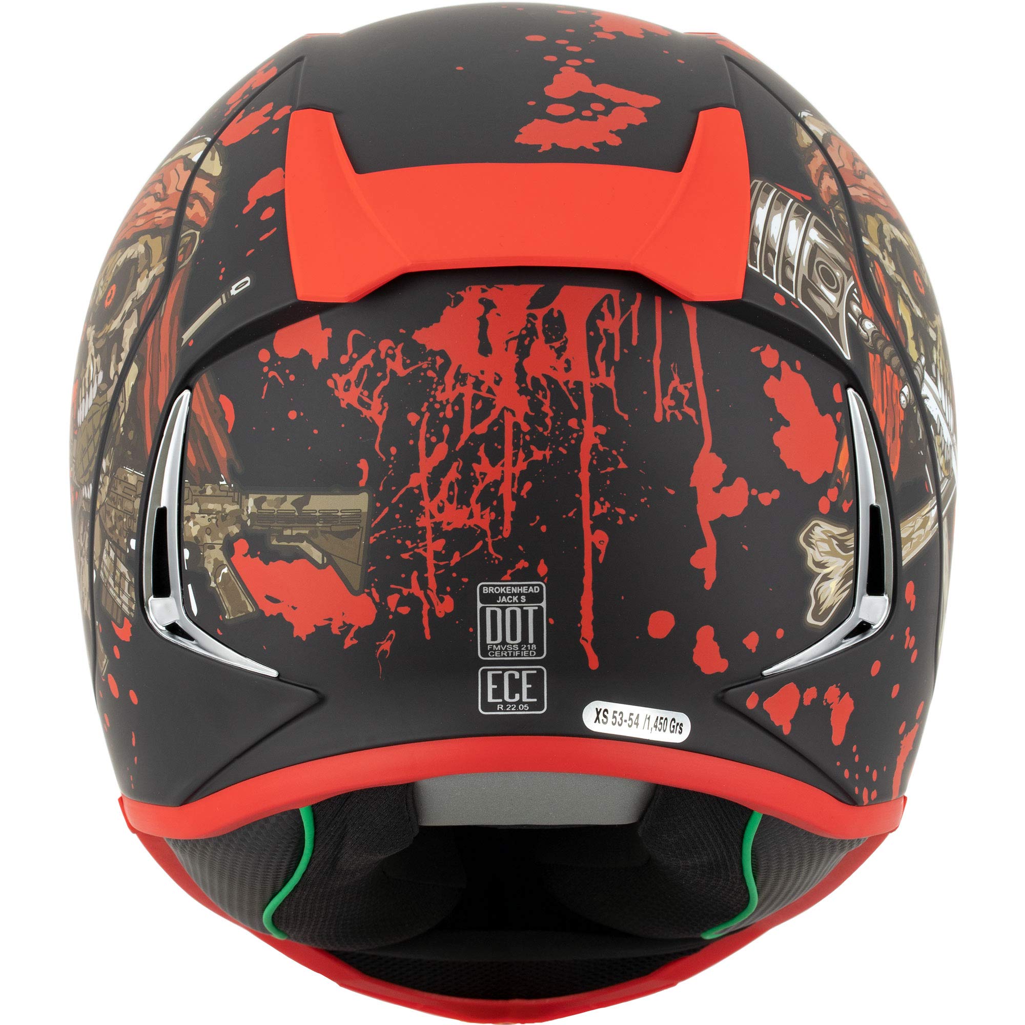 Broken Head Integralhelm Jack S. V2 Pro Mit Spoiler | Inkl. 2 Visiere (Klar + Verspiegelt), Sportlicher, leichter Motorradhelm