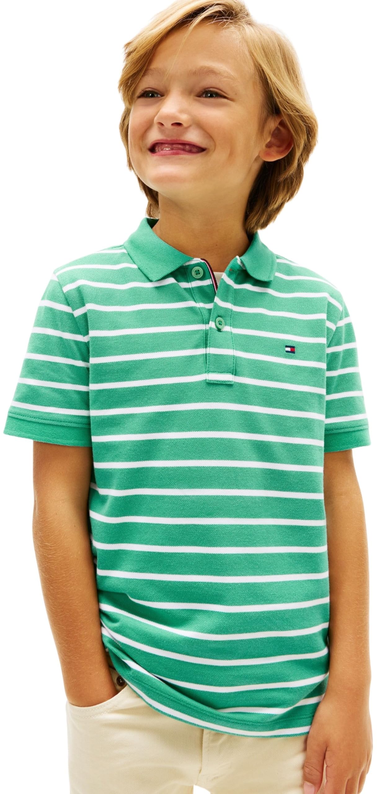 Tommy Hilfiger Jungen Poloshirt Kurzarm Flag Regular Fit