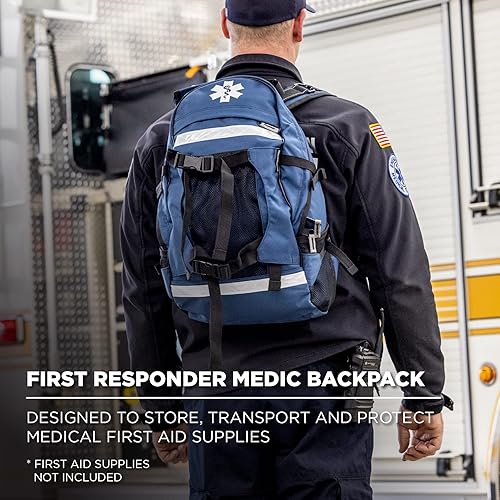 Miniatura 2 de Ergodyne - 13487 Arsenal 5243 Medic First Responder Trauma Mochila Jump Bag, Azul