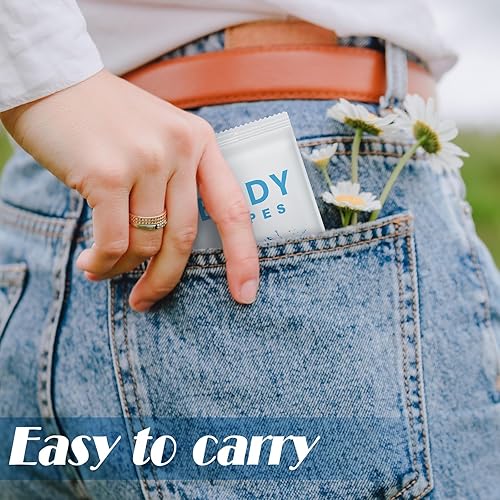 Miniatura 5 de Treela 300 toallitas de cuerpo grande a granel envueltas individualmente, toallitas de baño grandes para adultos, sin enjuague, desodorante a granel