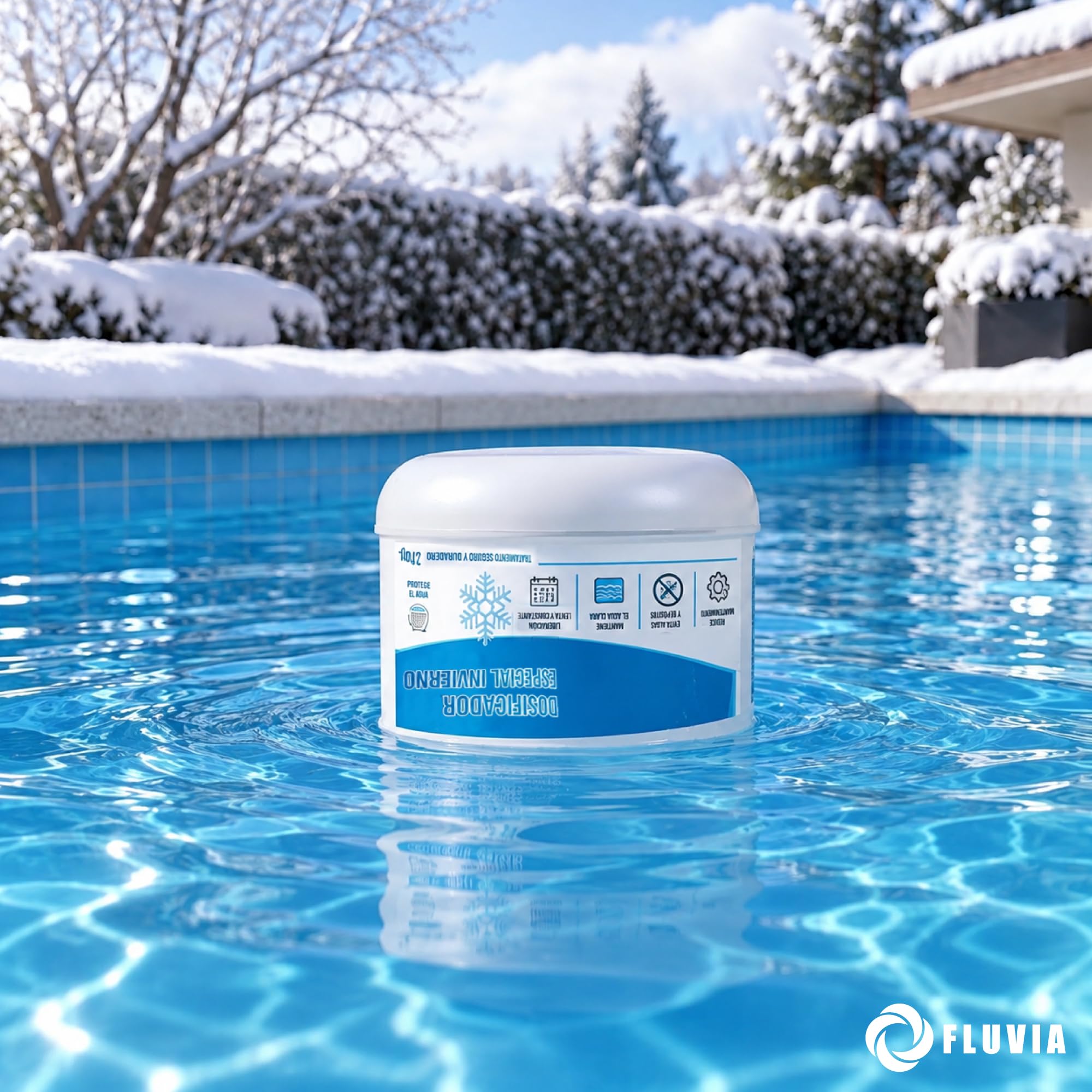 Pack 5 x 2 kg Dosificador Flotante Especial Invierno para Piscinas FLUVIA