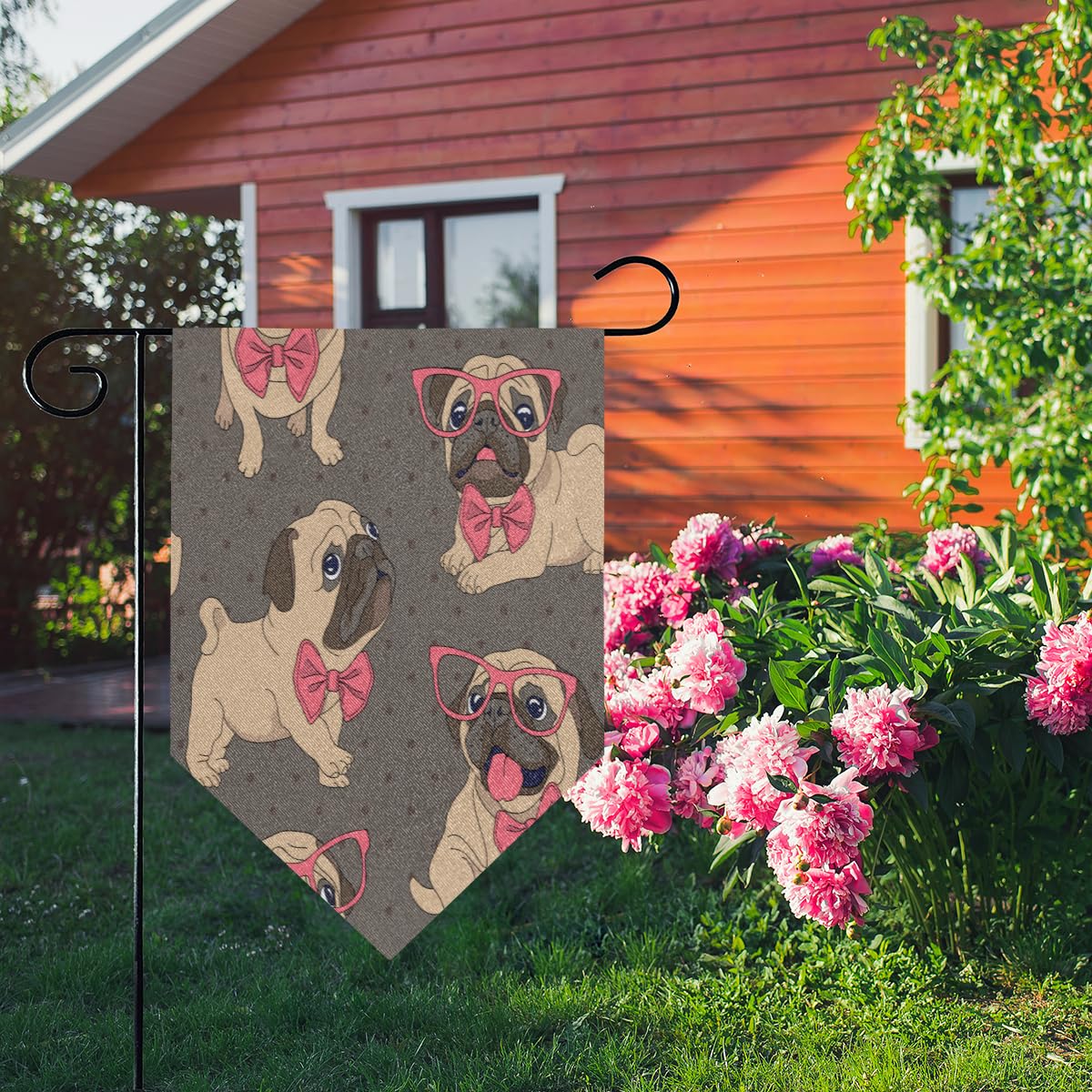 Willkommensflagge Frühling/Sommer – Doppelseitig, 71x101 Cm, Leinen, Vogel & Kiefernzweige