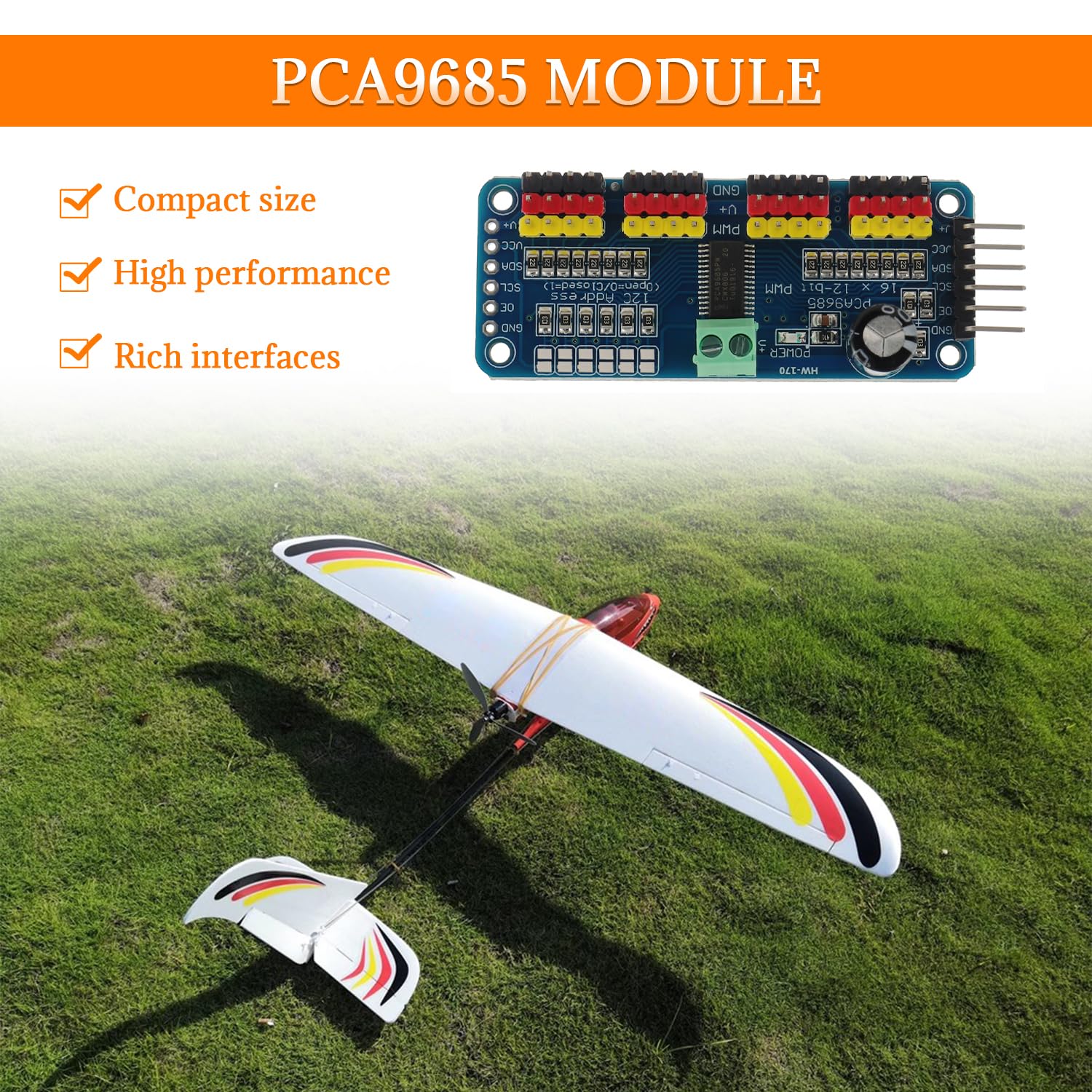 4PCS PCA9685 16 Kanal 12 Bit PWM Servotreiberplatine IIC Schnittstelle PCA9685 Modulcontroller Kompatibel mit Raspberry Pi 4PCS PCA9685 16 Kanal 12 Bit PWM Servotreiberplatine IIC Schnittstelle PCA9685 Modulcontroller Kompatibel mit Raspberry Pi