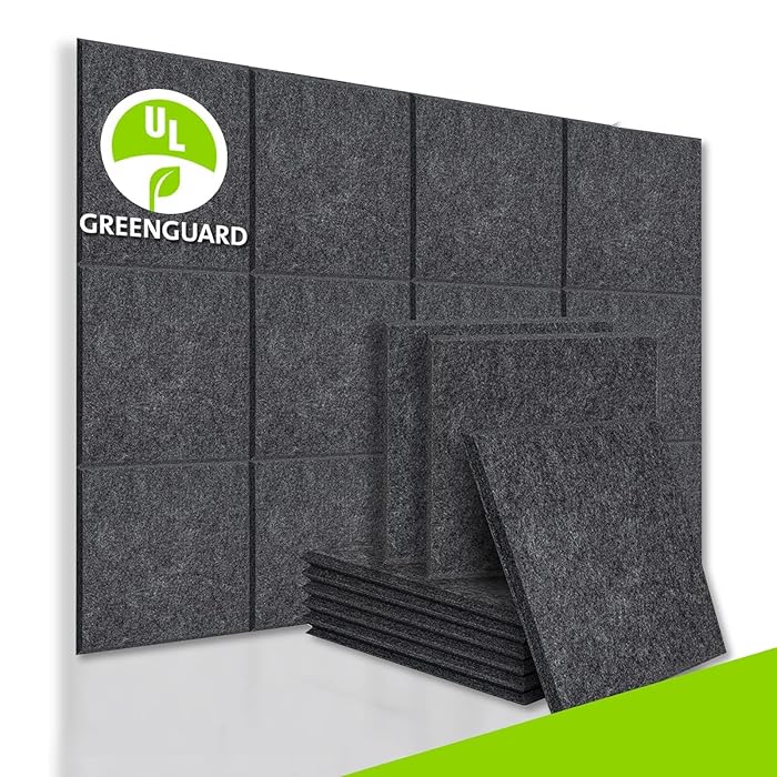 Buy BUBOS 24 Pack Acoustic Panels Soundproof Wall Panels,12“x12“x0.4