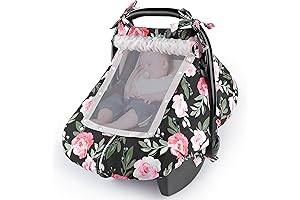 Unicorn Castle Baby Car Seat Cover: Breathable, Mesh Window Privacy Protection