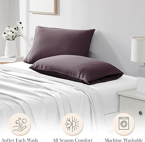 Miniatura 210 de Southshore Fine Living, Inc. Juego de 2 fundas de almohada de tamaño estándar, se adapta a almohadas de tamaño matrimonial, individual, queen, 10