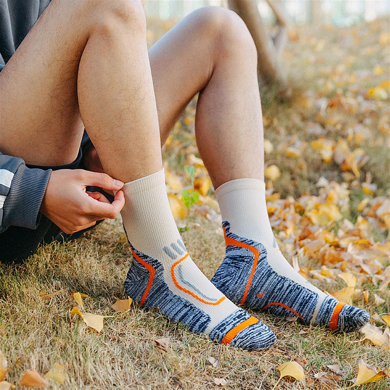 Calcetines Deportivos Hombres Elite Transpirable Cojín Grueso Fitness Baloncesto Montañismo Corriente Carril de Compresión Calcetines Ciclismo Calcetines