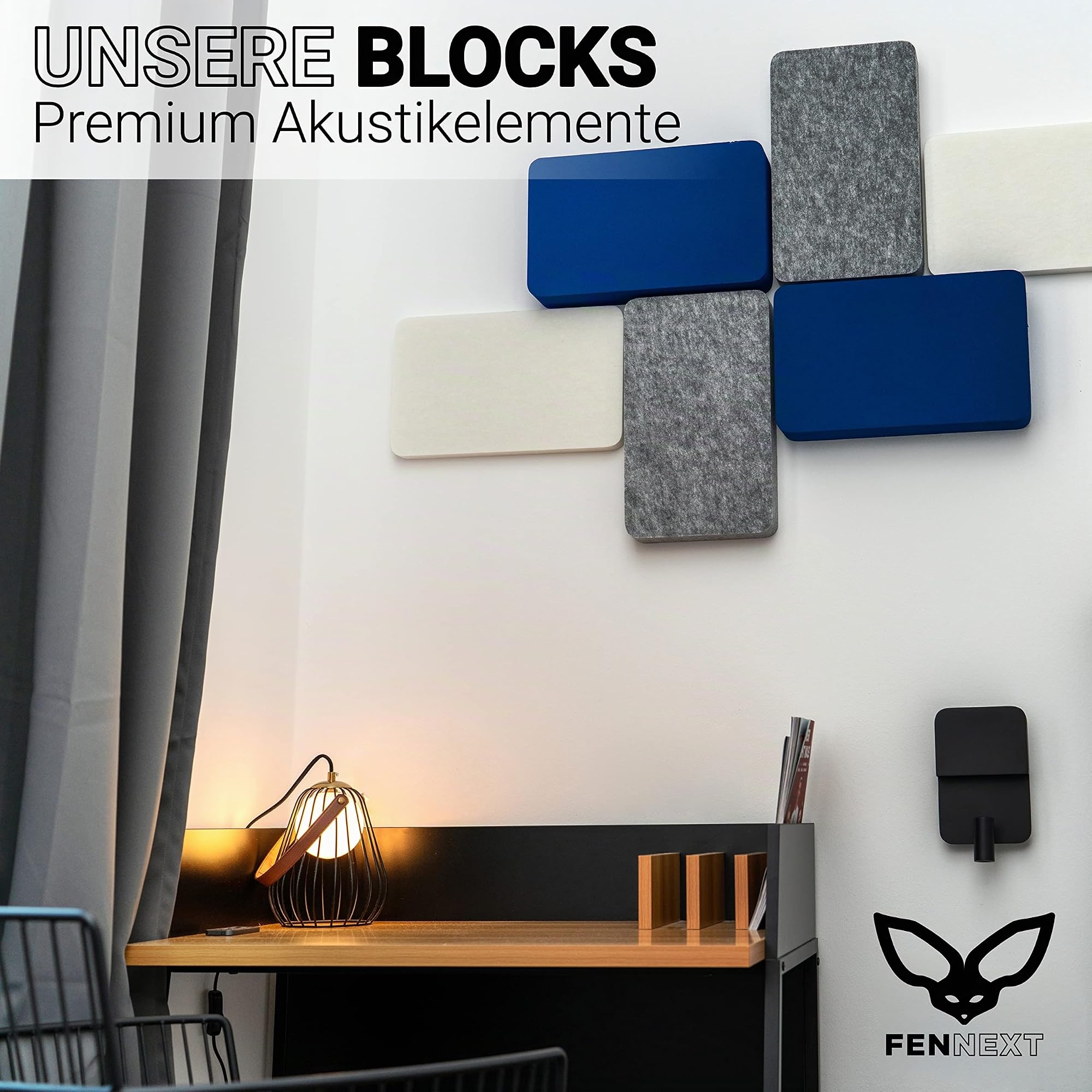 Schallabsorber Wand Paneele [6 Stk.] für spürbar reduzierte Geräusche I Modernes Akustikbild u.a. als Schallakustik Decke I Unbedenkliche Akustikpaneele hergestellt in der EU I 3D Panels