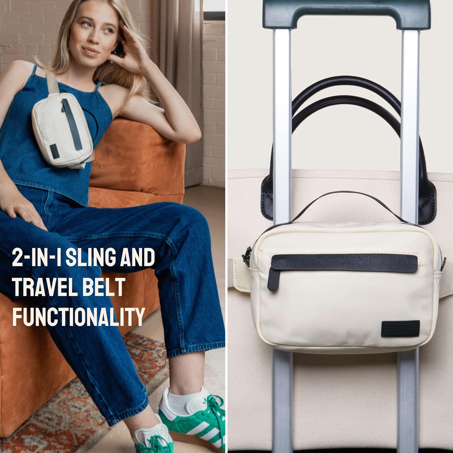 Cincha Travel Belt Bag | 2-in-1 Crossbody Bag and Travel Belt for Luggage | As Seen on Shark Tank