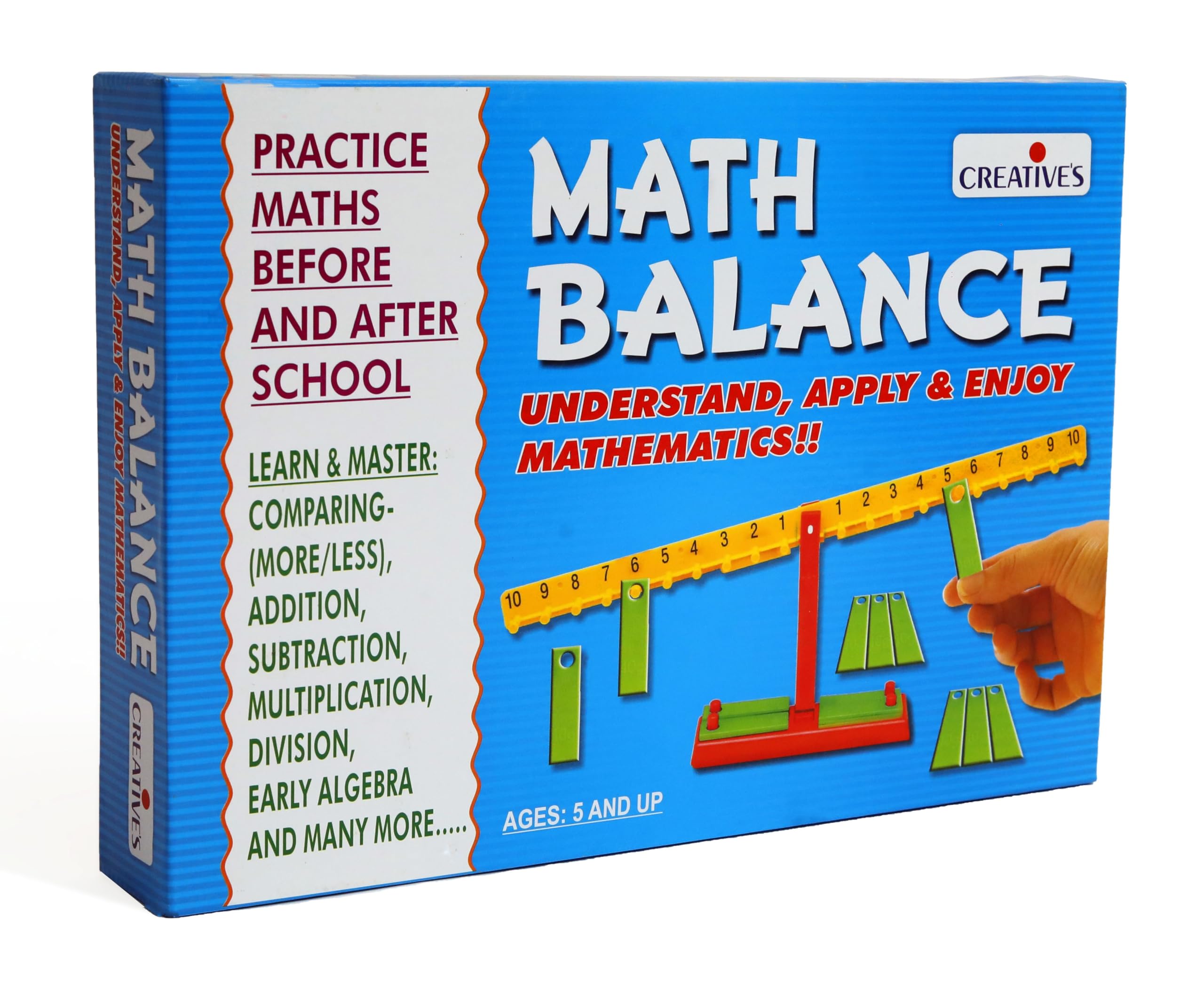 Creatives Math Balance | Math Educational Tool | Math Comparing More/Less | Mathematics Education | Fun Activity Game for Kids | Ages 5 & Above (B084ZJTS8C) Amazon Price History, Amazon Price Tracker