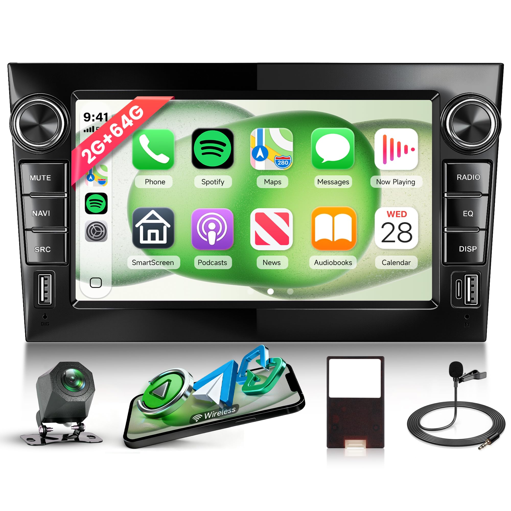 – Rimoody 2G 64G Android Car Stereo for Vauxhall Astra Corsa Vauxhall Meriva Zafira Vivaro with Carplay Android Auto, 7 Inch Touch Screen Car Radio GPS WiFi FM RDS Radio Bluetooth Reverse Camera