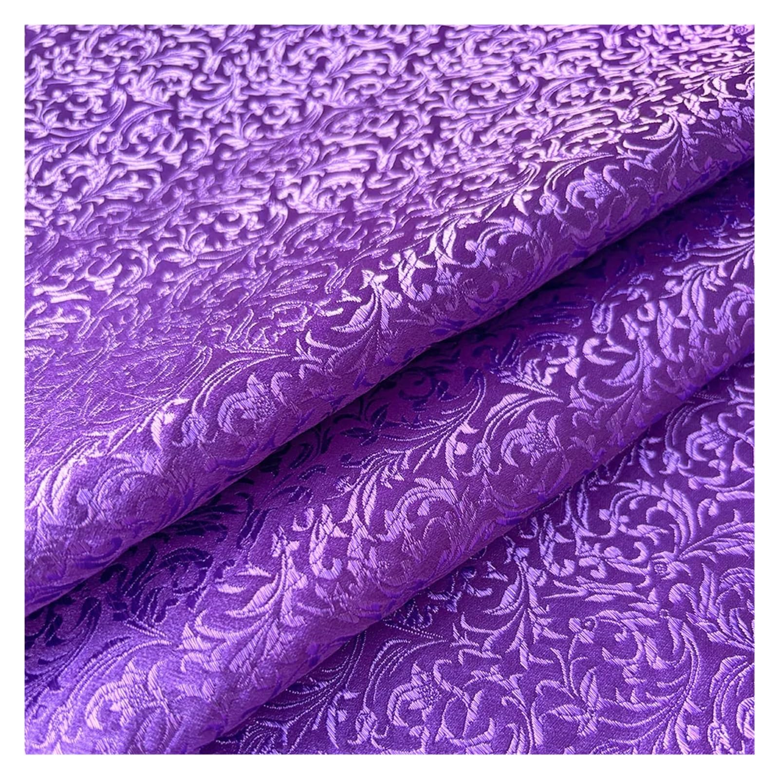 Tkanina satynowa z jedwabiu Satynowa żakardowa tkanina adamaszkowa na sukienkę Kimono Cheongsam Szycie torby DIY Multicolor 2 rozmiary(Glod,100cmx75cm)