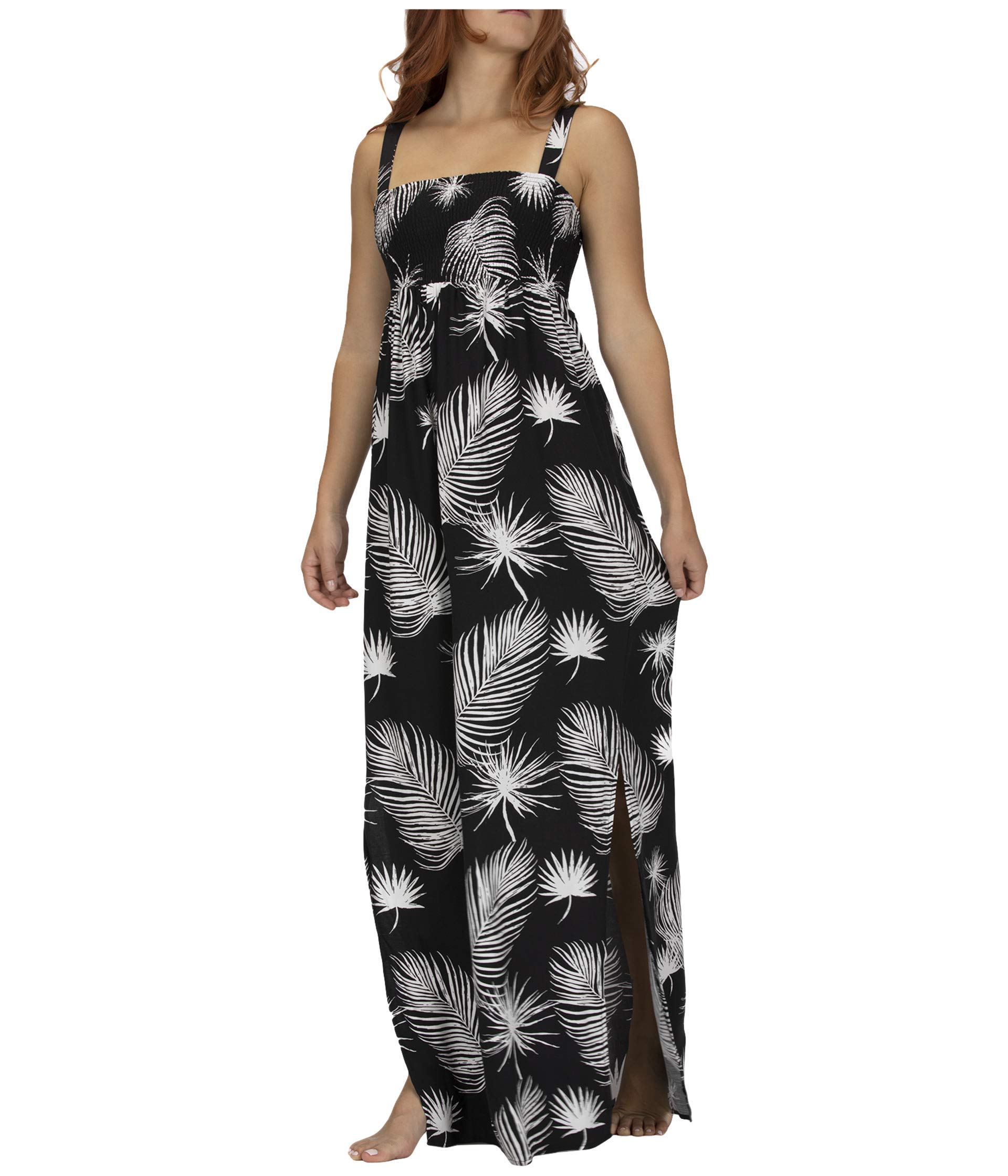 Hurley W Lei Maxi Dress - Black Palm, X-Small