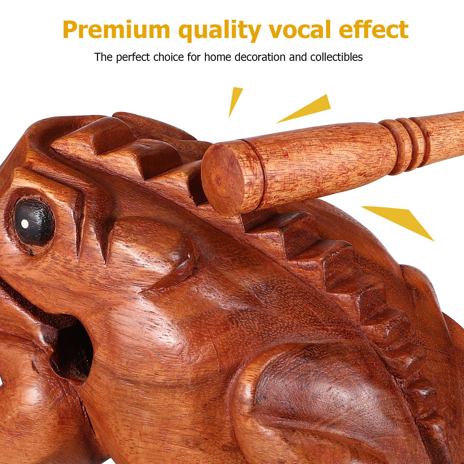 3 Stück Holz Klangtiere Dekoration Kröte Schwein Eule Holz Schallblock Realistische Tiergeräusche Musikinstrument für Musikunterricht und Wohndekor