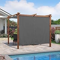 Vista 35 de PURPLE LEAF - Pérgola retráctil de 10 x 10 pies para exteriores con toldo para sol, refugio de metal para jardín, pabellón de patio, estructura