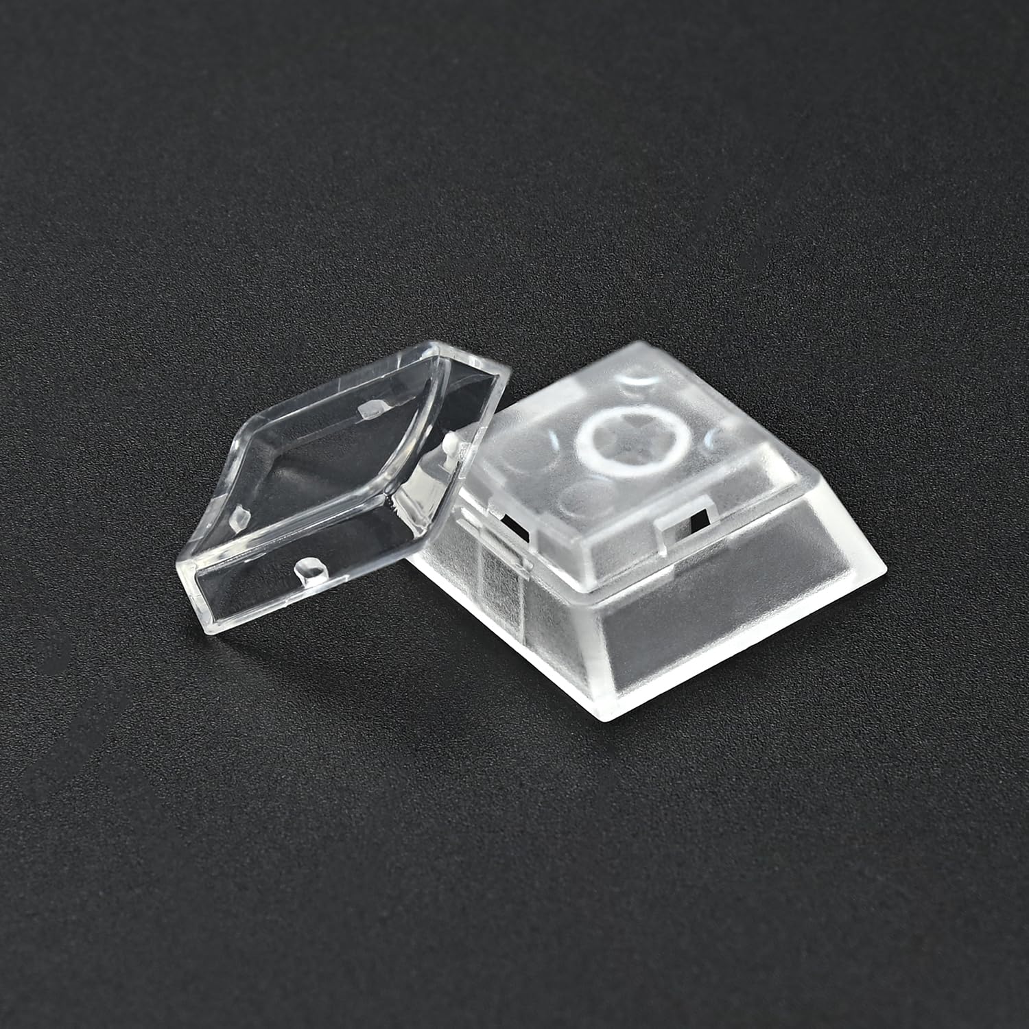 BTXETUEL Sofort benutzerdefinierte doppellagige Tastenkappen mit transparenter Abdeckkappe für selbstgemachte abnehmbare Aufkleber oder Papierreste, kompatibel mit Cherry MX-Schaltern (12 Stück