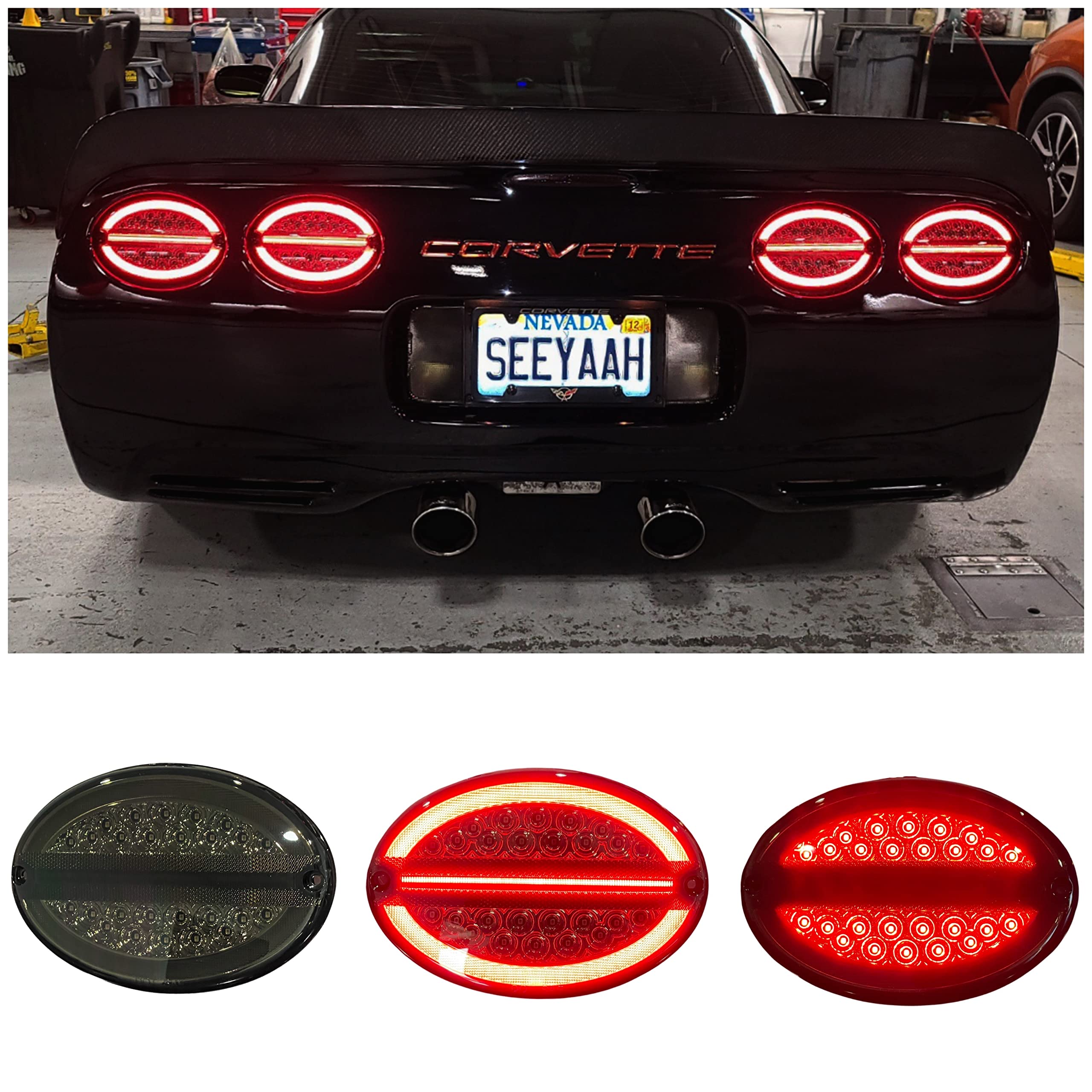 Buy Vette Lights 19972004 C5 Corvette Smoked Lens Laser LED Tail