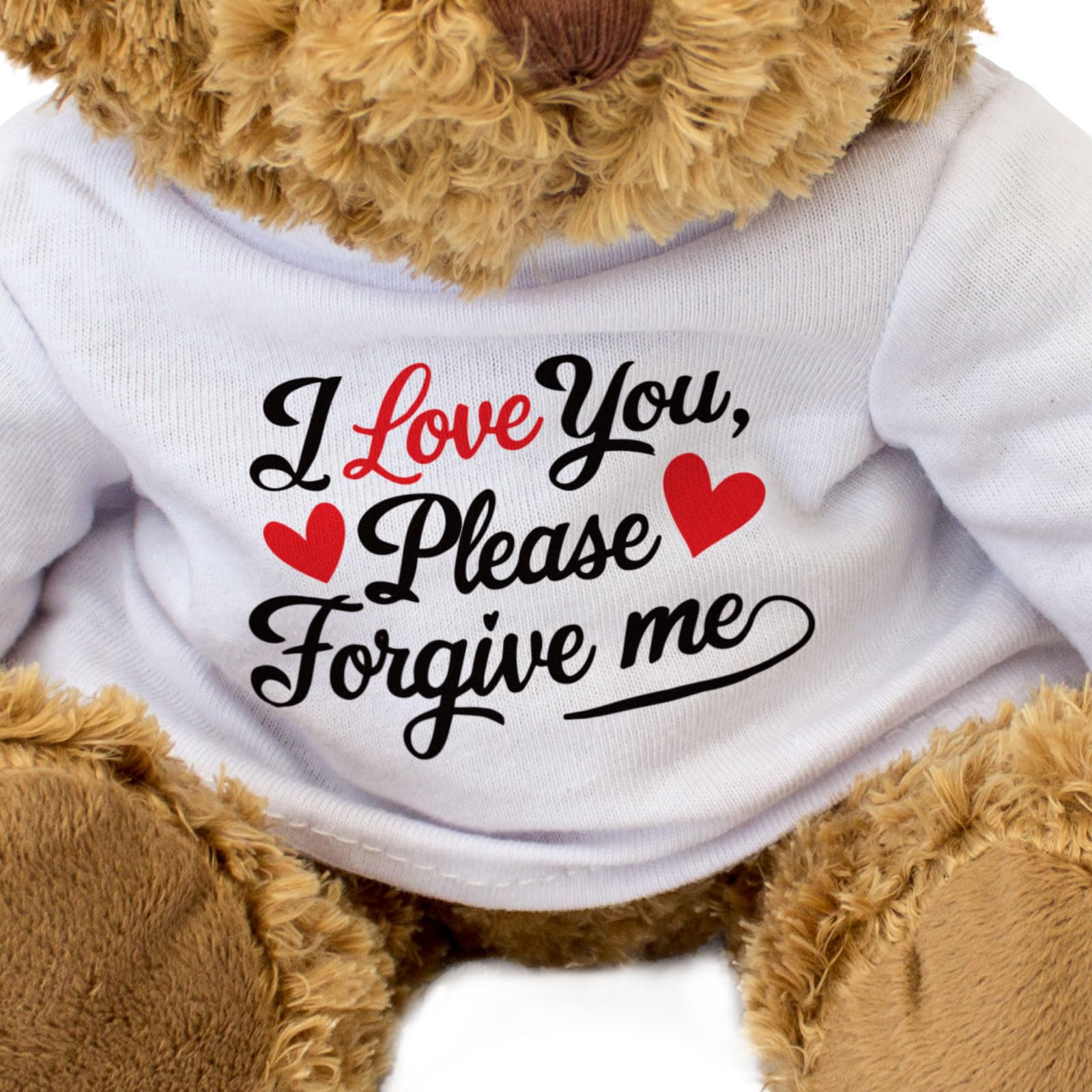 Big Red Egg I LOVE YOU, PLEASE FORGIVE ME - Teddy Bear - Cute Soft Cuddly Adorable - Gift Present Apology - Image 3