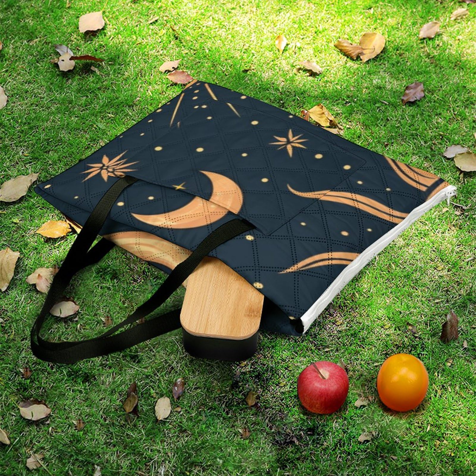 3D Impression Le Ciel étoilé Couverture Pique Nique Or Tapis Pique Nique Tapis Plage Tapis Picnic pour Jardin,Nappe, BBQ, Randonnée 148x148cm