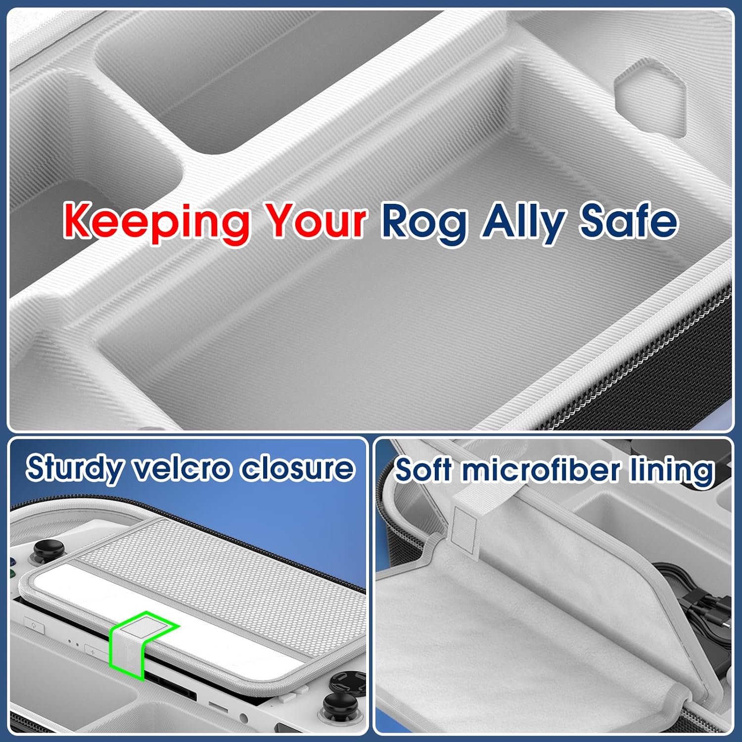 Biftrew Rog Ally Carrying Case Compatible with Asus Rog Ally 2024, Large Capacity Travel Storage Carrying Case for Asus Rog Ally Gaming Handheld & Accessories, Black