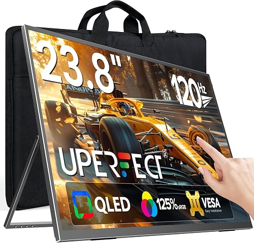 UPERFECT 23.8 Pouces 120Hz QLED Tactile Écran Portable FH…