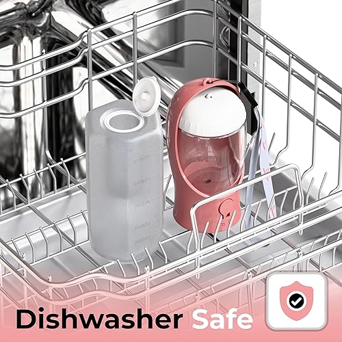 Miniatura 3 de Botella de agua para perros  Botella de agua portátil para mascotas con contenedor de alimentos y dispensador de bolsas de excrementos, ligera, a