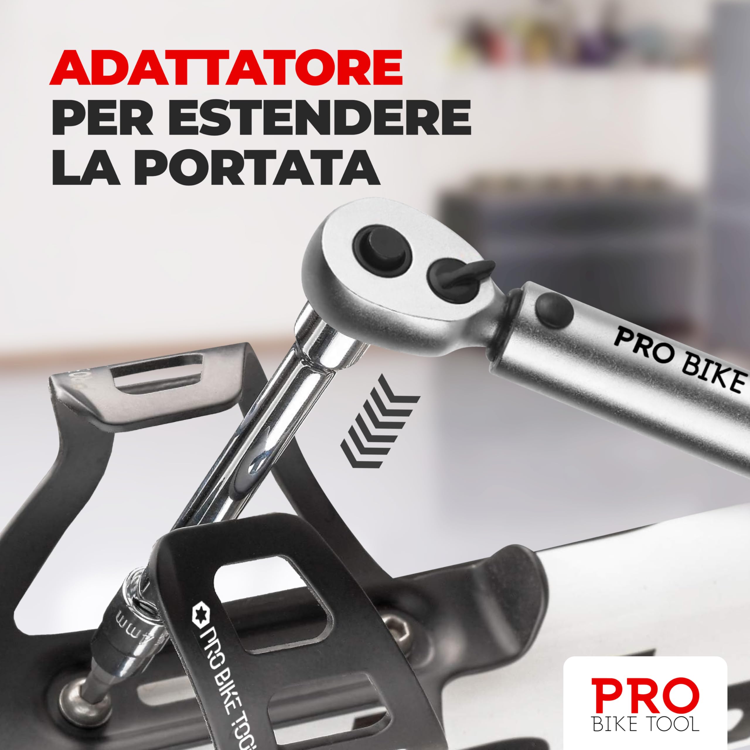 PRO BIKE TOOL Set Chiavi Dinamometriche 1/4" - 2-20 Nm - Kit Chiavi Torx e Brugola con Barra Estensione e Scatola - Chiave Dinamometrica per Bici Auto Moto - Accessori Bicicletta e Dinamometro