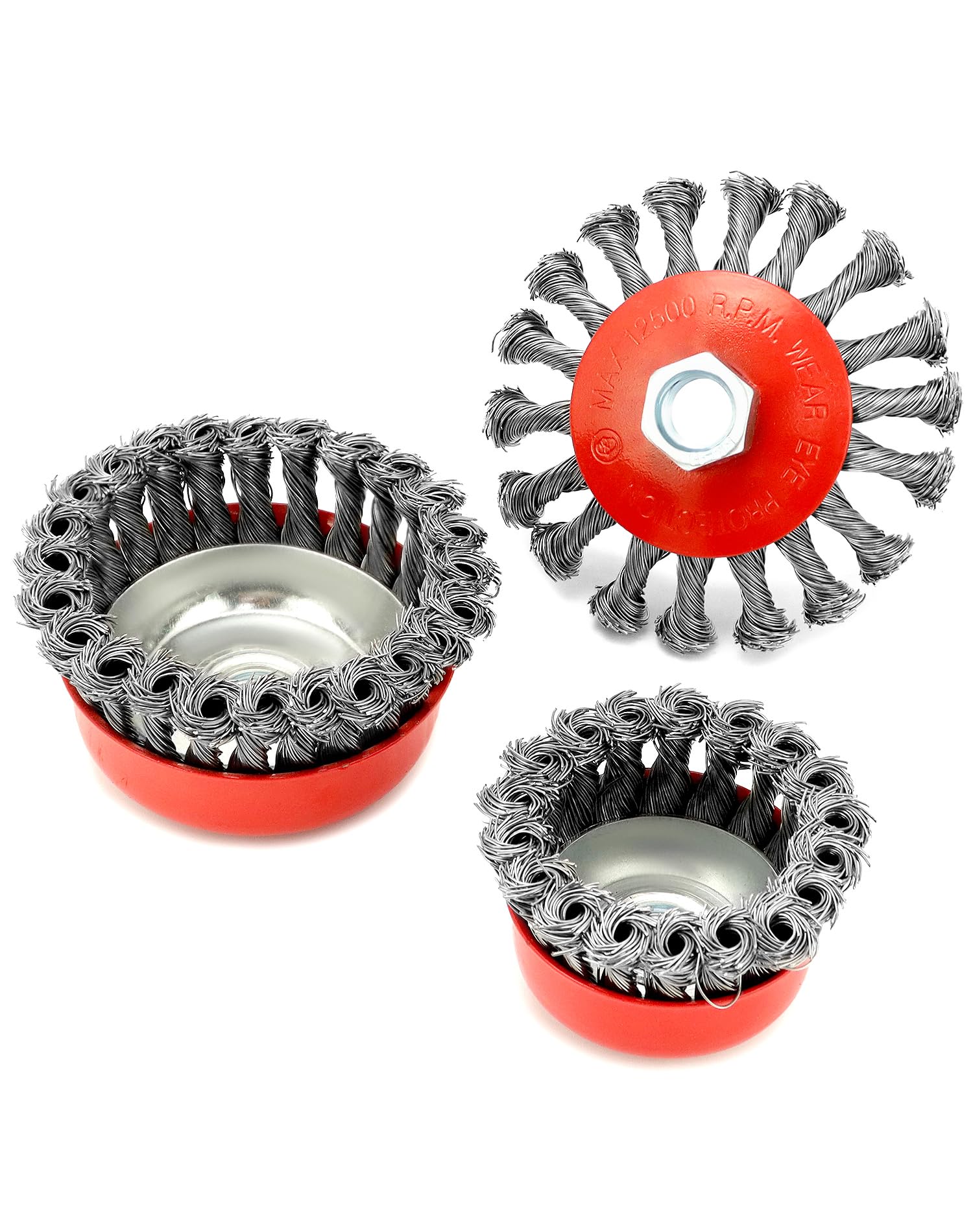 NORJIN Lot De 6 Brosses Métalliques Pour Meuleuse D'angle, 10,2 Cm Et