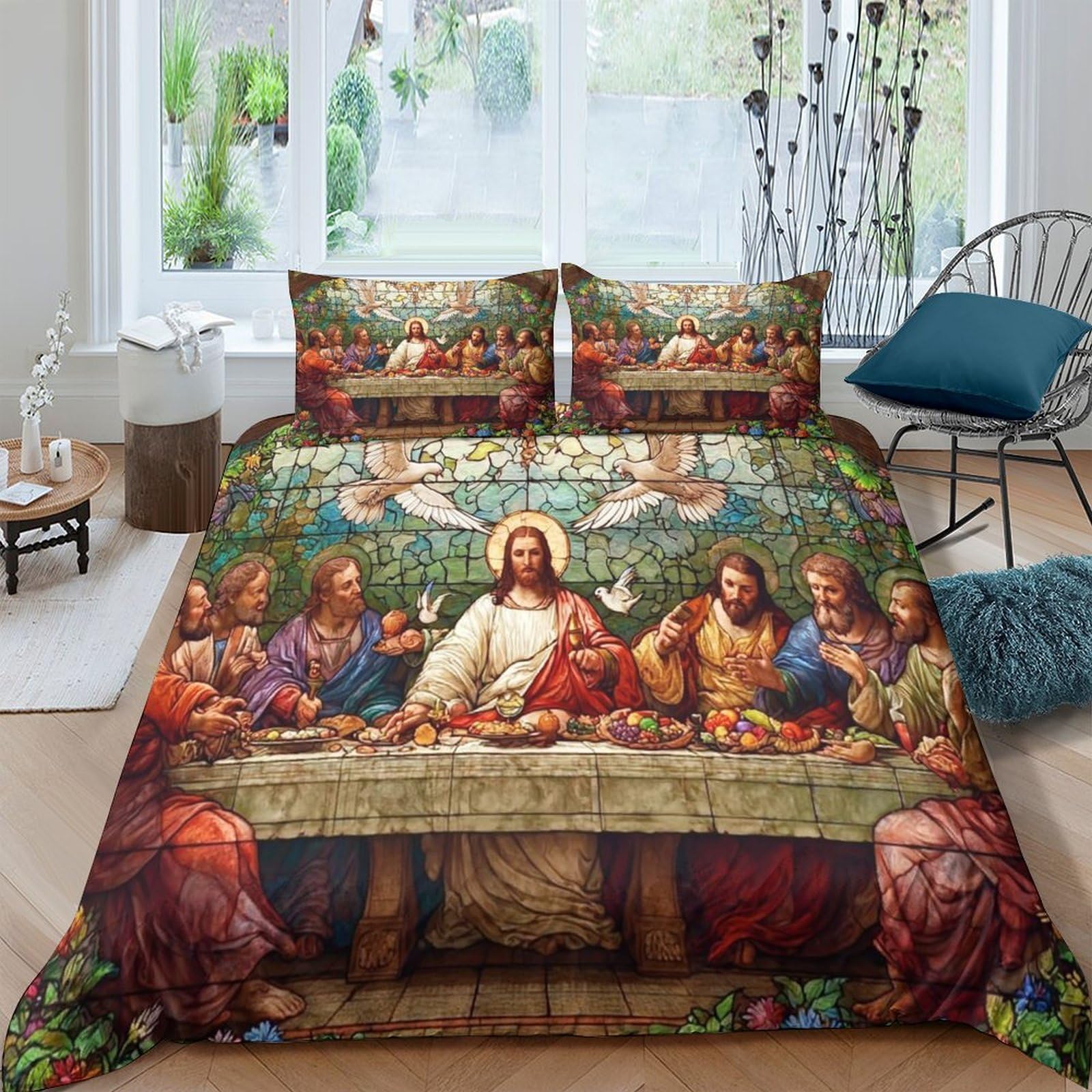 Housse de couette microfibre douce et légère avec zip discret lit